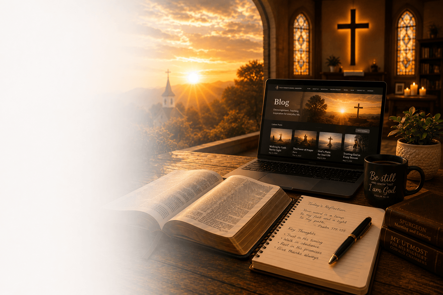 Open Scripture and quiet reflection — growing closer to Christ through God's Word